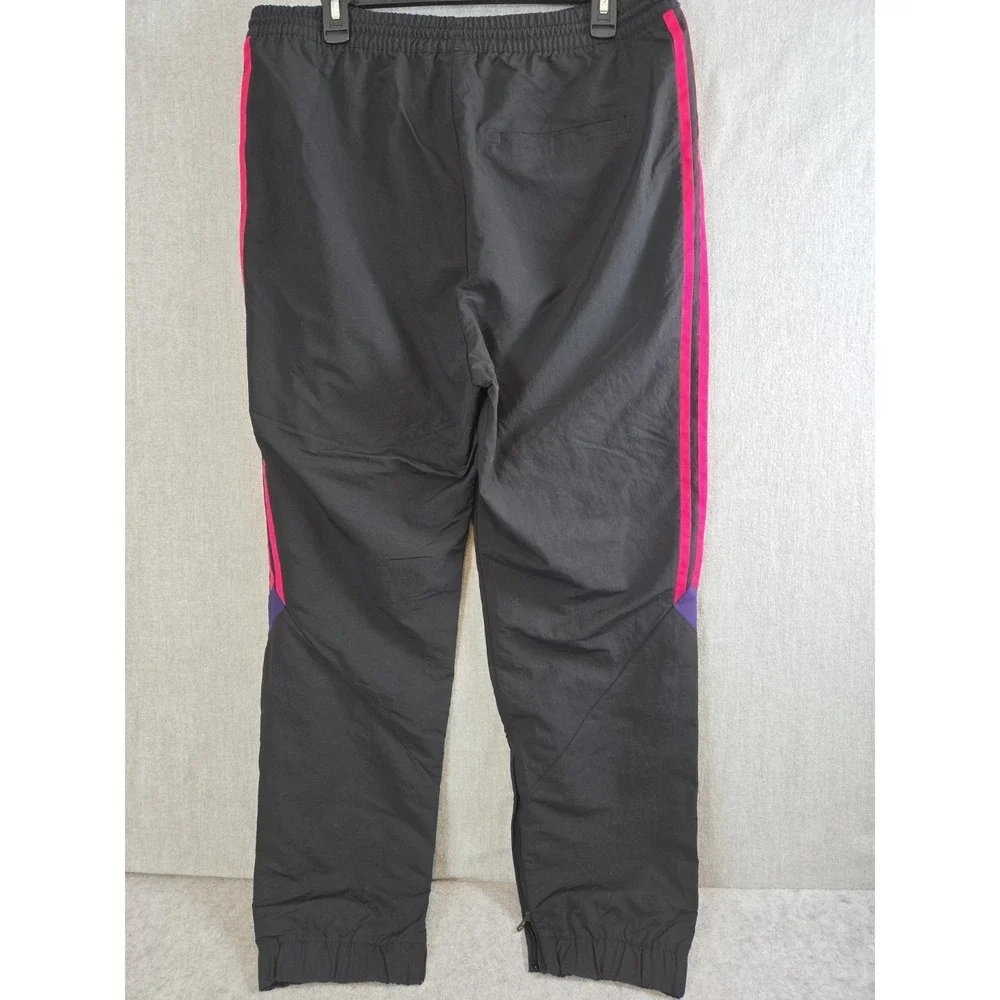 Adidas Originals Vintage Trefoil Track Pants Mens L Black Purple Pink Retro Y2K